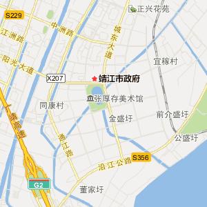 泰州市靖江市行政地图