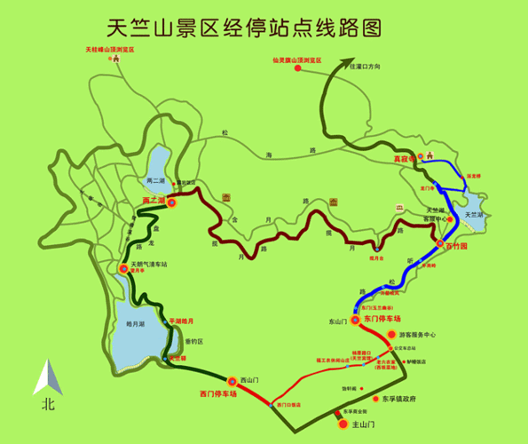 区内山峰连绵起伏,大多在700米以上,最高峰天柱山海拔933米,次高峰