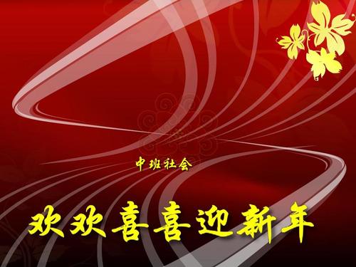 中班社会欢欢喜喜迎新年活动课件ppt