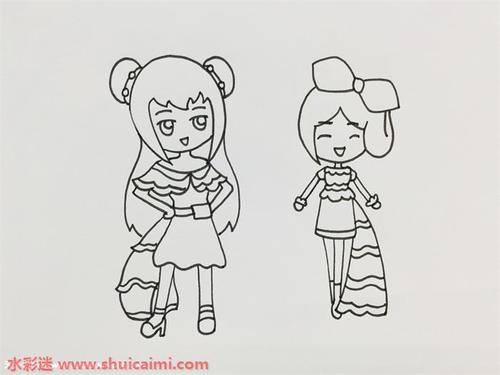 齐哪和菲灵怎么画 齐哪和菲灵简笔画简单又漂亮