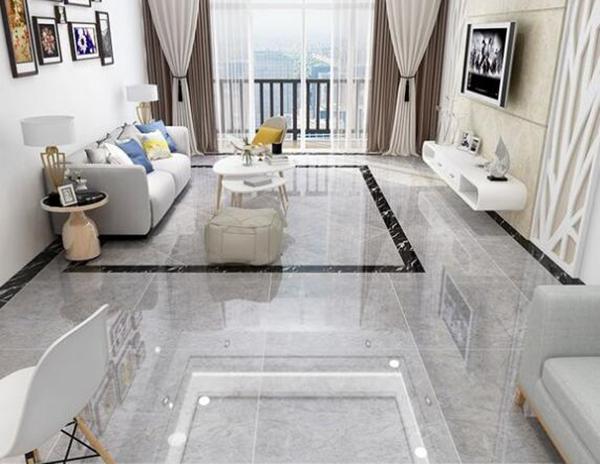 灰白色地板砖用什么颜色美缝 最新地板砖图片客厅灰白色