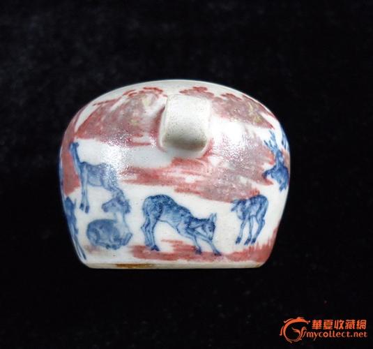 老鸟食罐002(百鹿图) 鸟具收藏