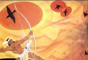 日恶搞表情包抖音搞笑版后羿射日图后羿射日高清大图搞笑网表情