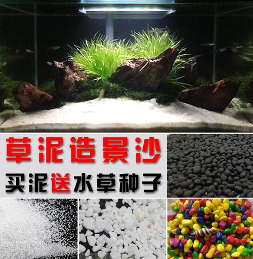 水草黑沙五彩石白沙白玉石造景鱼缸