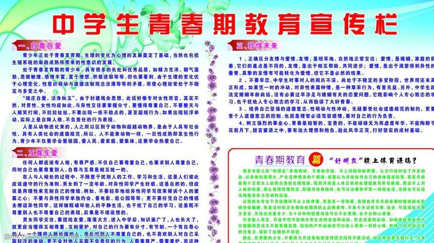 青春期教育宣传栏图片