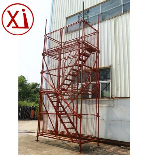 雄建批发 新款路桥施工安全爬梯 带网香蕉脚手架 承重强 厂.