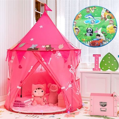 自制儿童帐篷玩具屋布公主卧室垫子儿童帐篷
