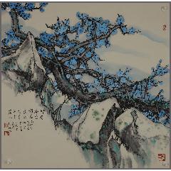 林凡(生于湖南益阳,字翊宇.中国美协会员,中国书协会员)花卉画