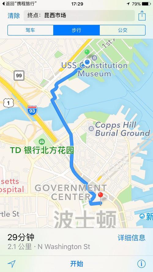  回程是沿着自由小径走到昆西市场