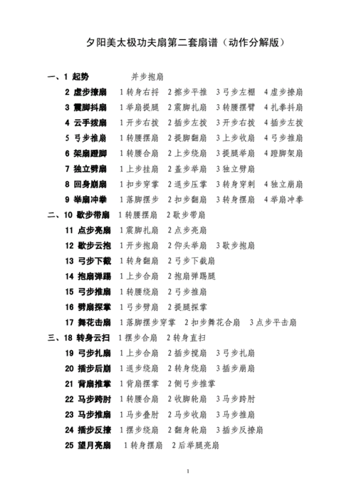 夕阳美太极功夫扇第二套扇谱.doc 2页