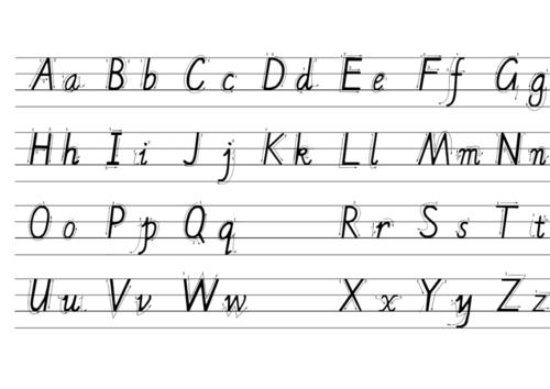 26个英文字母大小写书写顺序