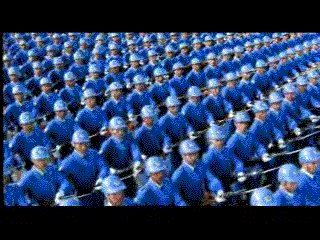 中国男民兵方队