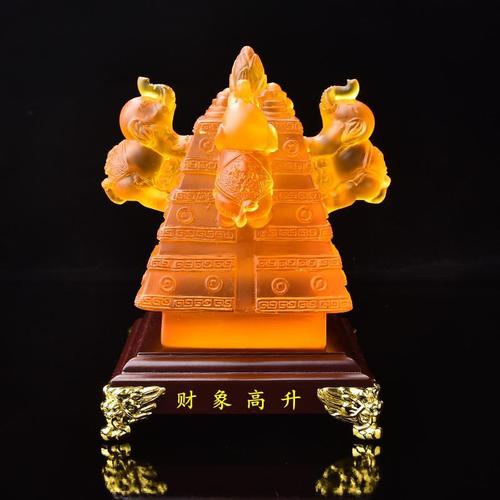 2021年发进财图片,2021年发大财图片 易明开居2021年财象高升琉璃摆件牛年极上金多宝工艺