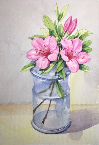 梅磊2018年水彩画——花卉篇