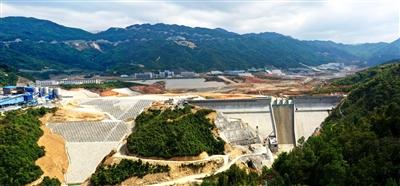 梅州五华抽水蓄能电站下闸蓄水
