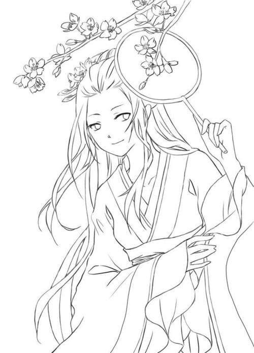 30张压箱底的唯美古风插画线稿 望钟爱古风的你喜欢!