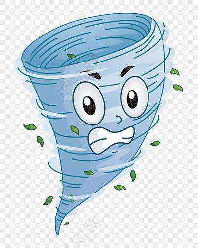 卡通台风龙卷风矢量素材