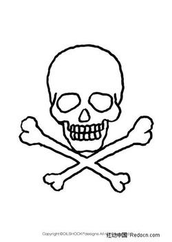 画万圣节骷髅头简笔画