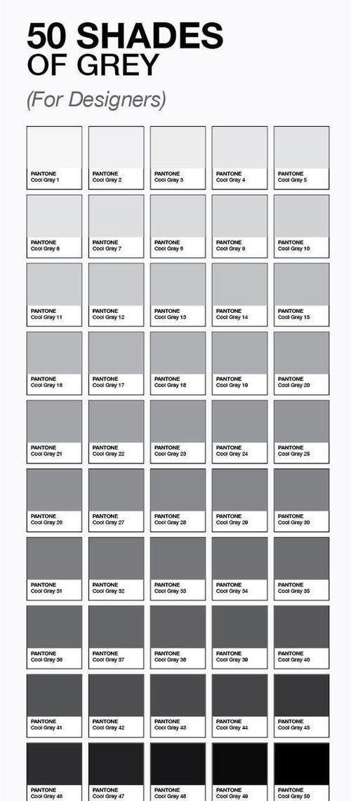 这个色卡的名字叫做"五十度灰"   下面提供几组灰色调的 北欧风格