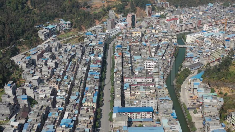 那坡县航拍广西那坡县那坡县风景广西小县城