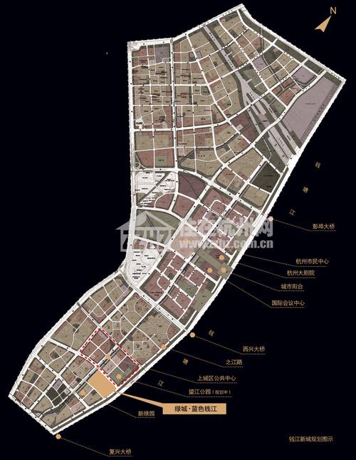 钱江新城规划图示--浙江在线-住在杭州