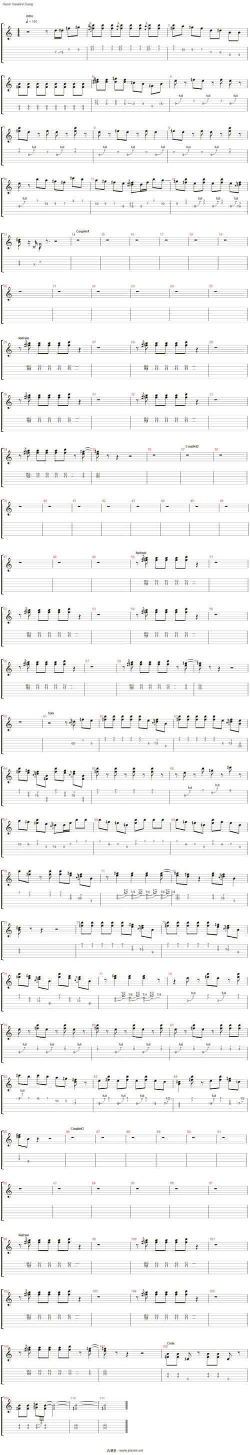 johnny b goode吉他谱(solo)_chuck berry