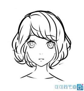 短发简笔画女生头像 第1页