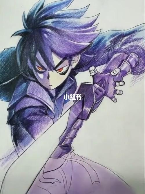 用不同的画材画刺客伍六七动漫人物绘画_绘画_动漫_刺客伍六七_绘画