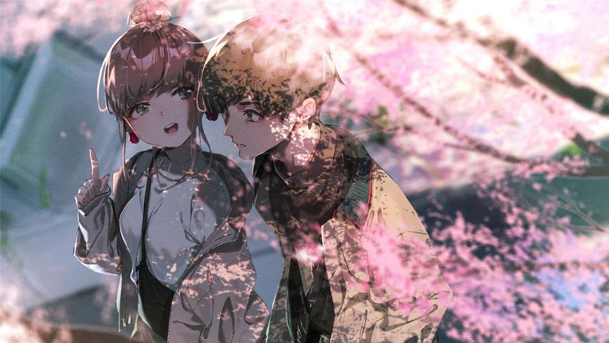 二次元卡通情侣高清桌面壁纸,卡通动漫,唯美,卡通,动漫,二次元,壁纸