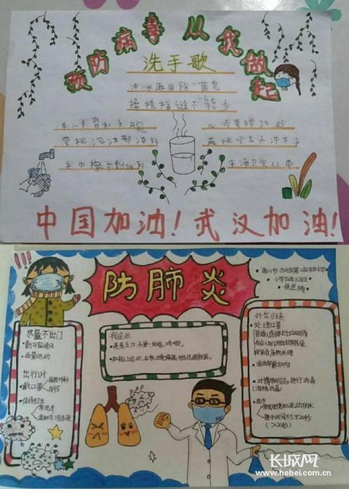 河北古冶:小学生绘制手抄报宣传防疫知识