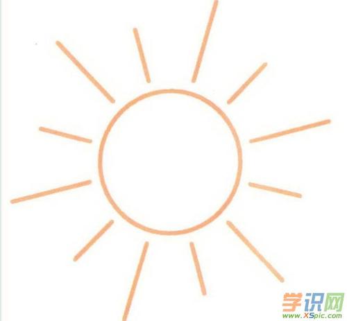 太阳的简笔画绘画步骤