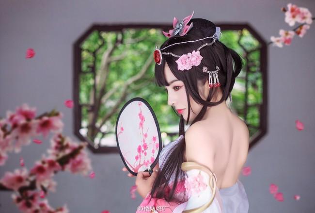 《王者荣耀》游园惊梦甄姬cos,柔美清雅好漂亮的小仙女!