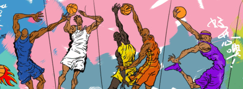 篮球主题街头涂鸦公园墙绘