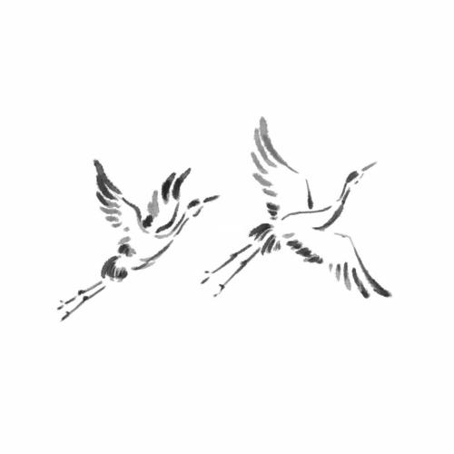 随笔|水墨鹤_随笔_绘画_我的随手画_文化_绘画