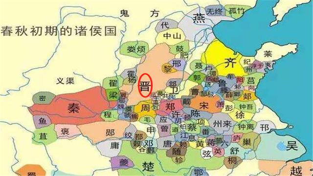 春秋诸侯国地图