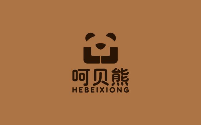 母婴产品logo熊图案设计