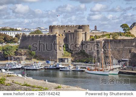 old castle of city brest, brittany, france-站酷海洛正版图片