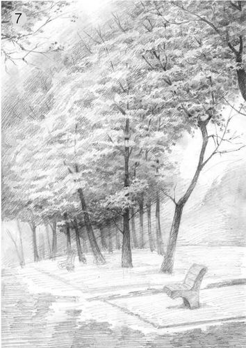 简单易学的素描风景画,小白也能学会,一起来学习