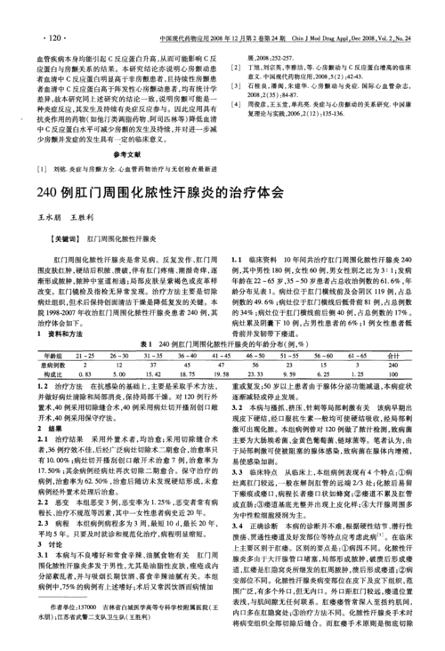 240例肛门周围化脓性汗腺炎的治疗体会