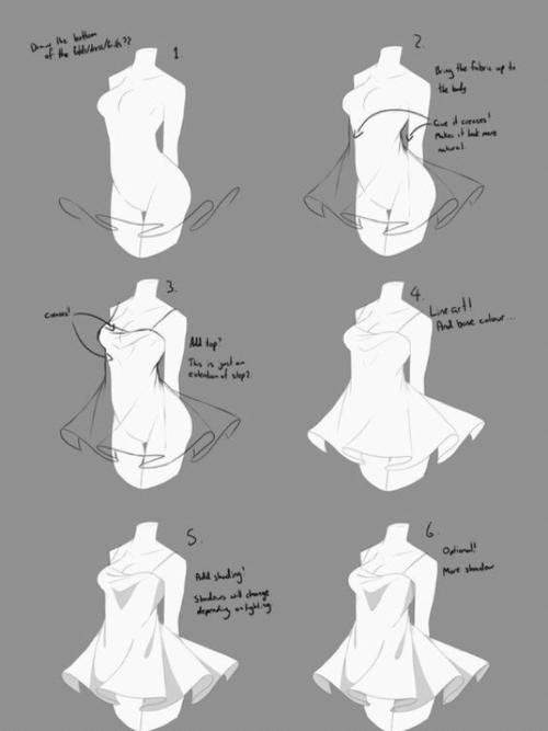 素材裙子绘画教程集美们有福了