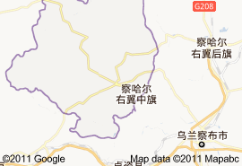 察哈尔右翼中旗地图