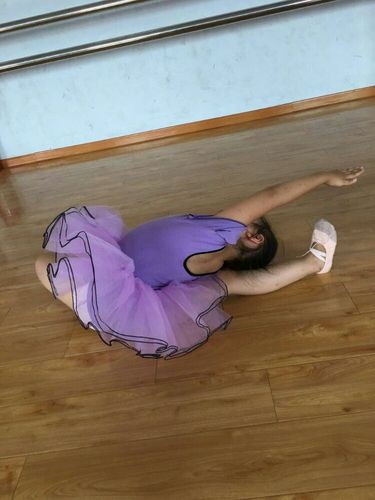 左腿膝盖伸直勾脚.