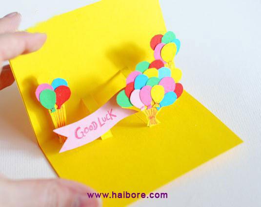 幼儿手工教程:卡纸贺卡的制作