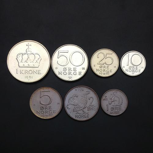 挪威7枚一套 全新未流通(大图展示)