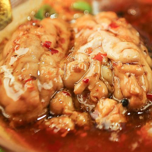 个麻辣烧烤猪脑红油冒脑花熟食顺丰包邮 4 副 2 四川特色小吃香辣脑花