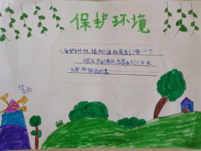 环境教育手抄报——肥城师范附小2016级11班