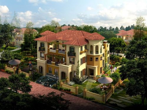 景观设计 花园别墅 私人别墅 洋房 欧式 屋顶花园