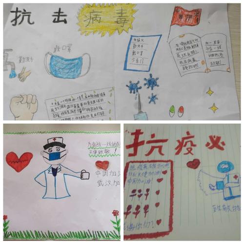 致敬英雄"艺"同抗疫!——李庄小学三年级抗疫绘画,手抄报作品展!