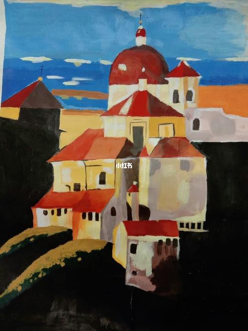 水粉画——"欧式建筑"_水粉画_建筑_欧式_文化_绘画