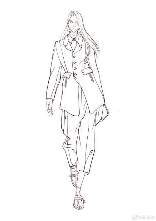 服装设计效果图|线稿练习